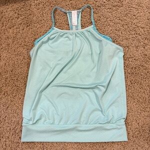 Ivivva Girls Tank Bra Combo Blue Teal Size 10